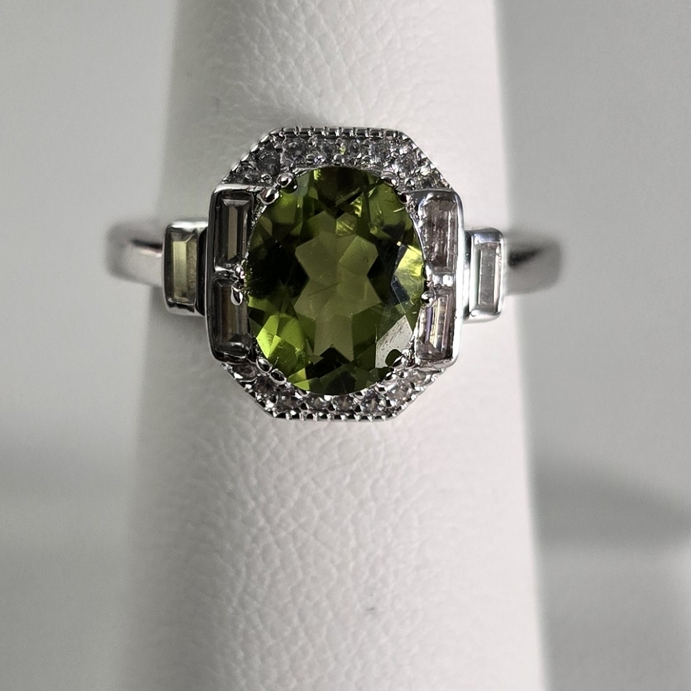 STERLING SILVER 925 Peridot Ring